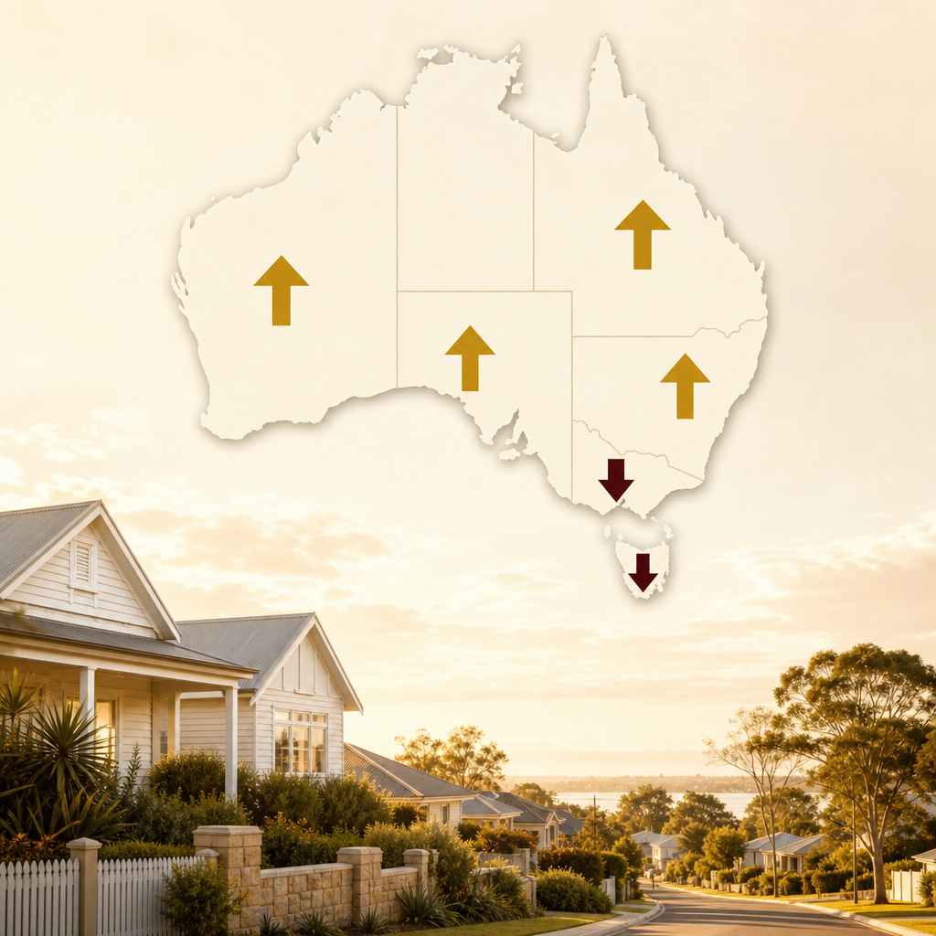 Australian capital-city dwelling value movements during 2024