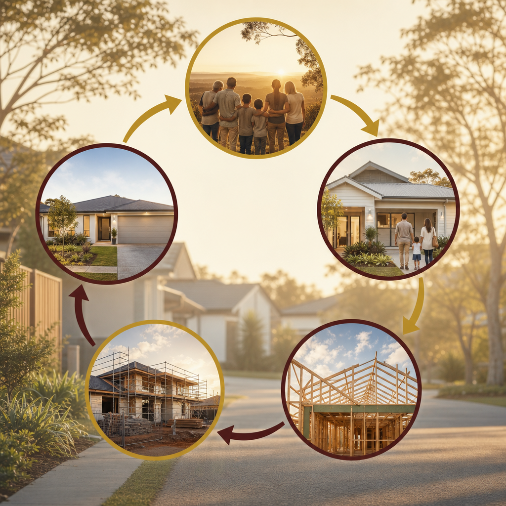 Housing supply flow from population growth to completed dwellings