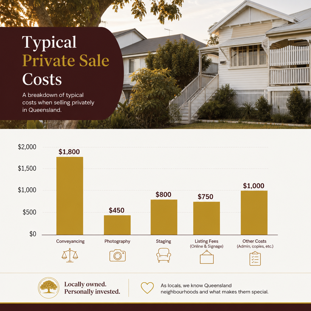 Bar chart of typical private sale cost categories