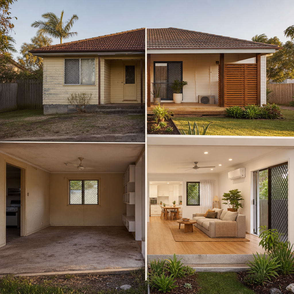 Rental home with cooling, storage, security and flooring upgrades