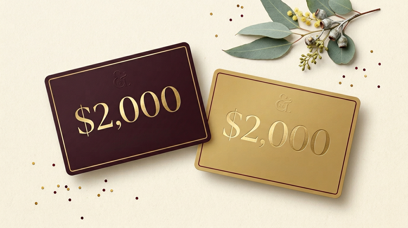 Two $2,000 EFTPOS gift cards